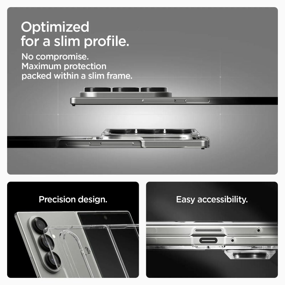 Etui MagSafe dla Samsung Galaxy Z Fold7 F966, Spigen, Air Skin, Przezroczyste ACS09545