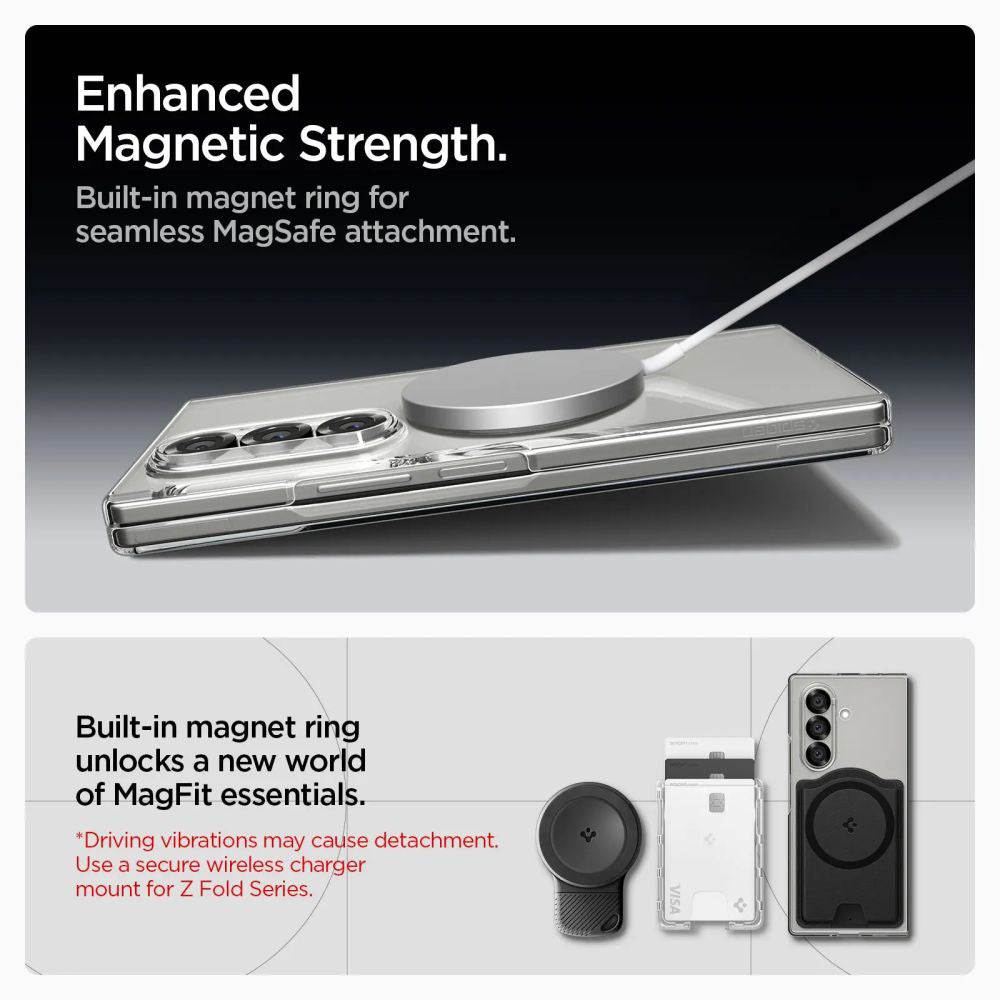 Etui MagSafe dla Samsung Galaxy Z Fold7 F966, Spigen, Air Skin, Przezroczyste ACS09545