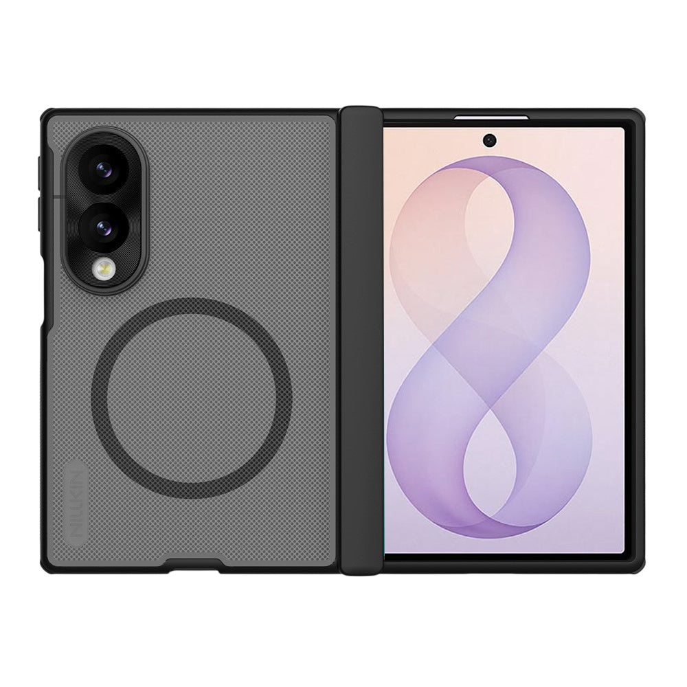 Etui MagSafe do Samsung Galaxy Z Fold8 F971, Nillkin, Super Frosted Shield, Czarna Przezroczysta
