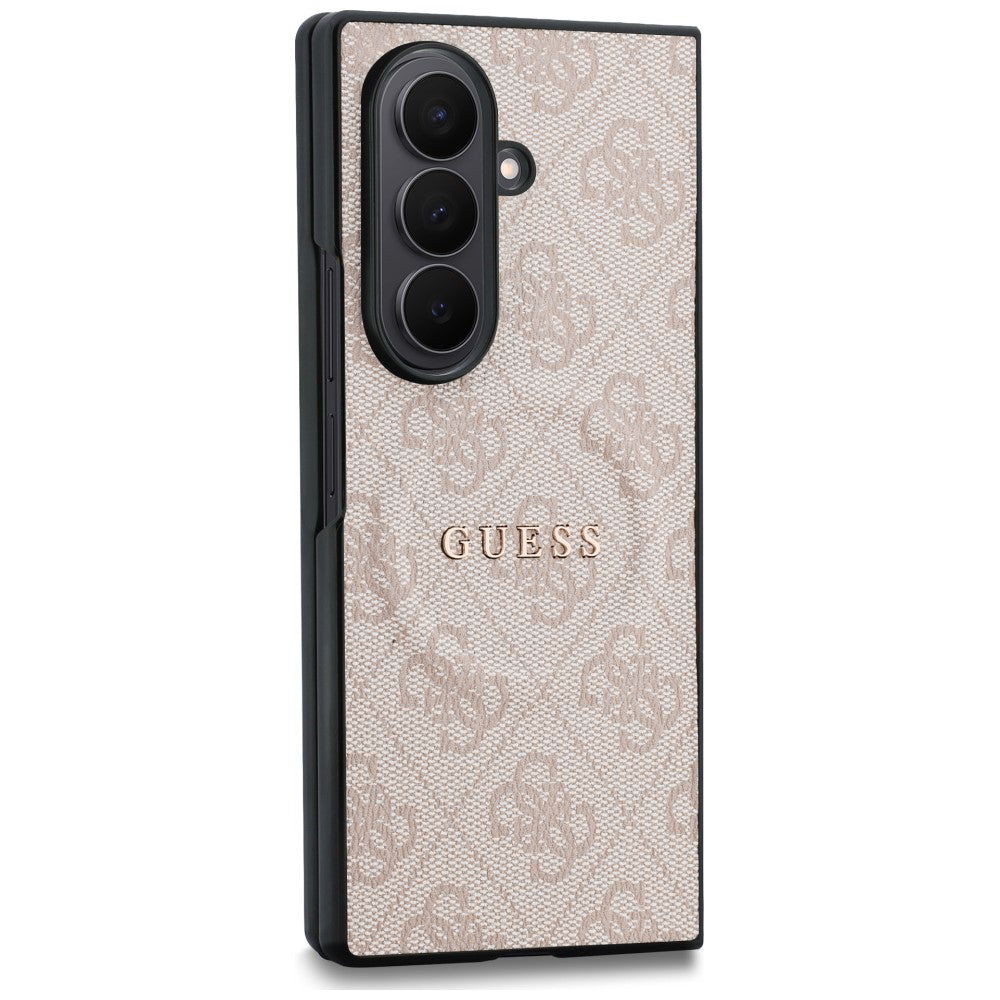 Etui MagSafe do Samsung Galaxy Z Fold8 Ultra F976, Guess, 4G Leather Classic, Różowe