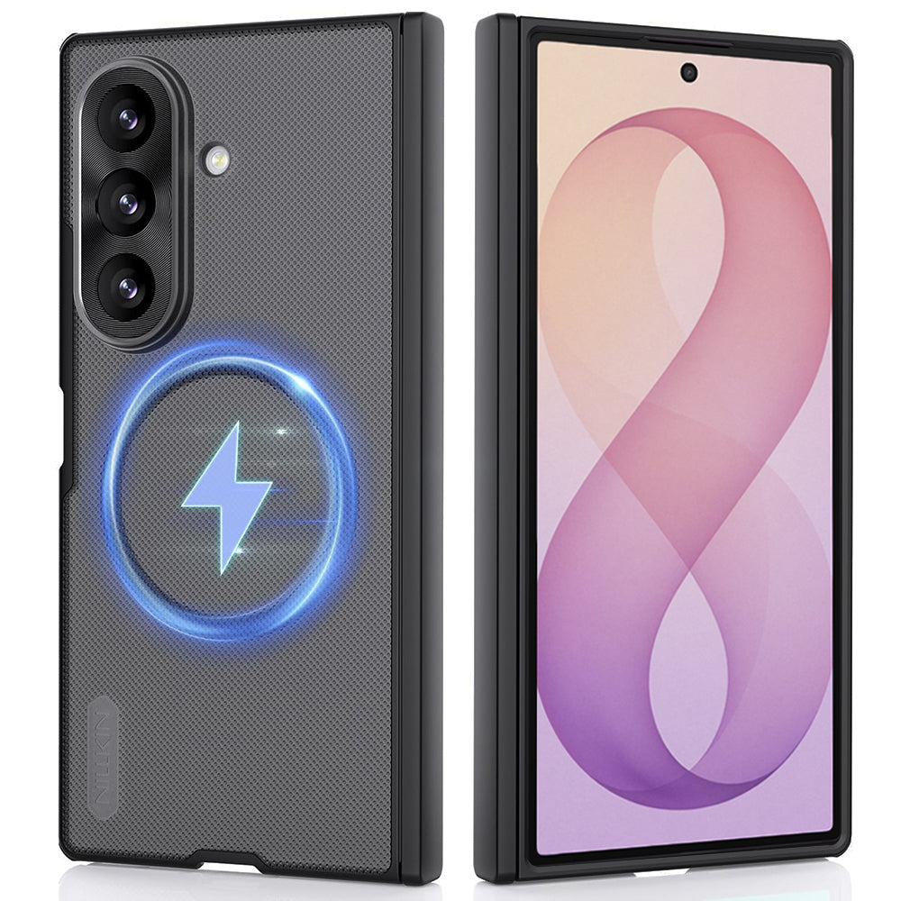 Etui MagSafe do Samsung Galaxy Z Fold8 Ultra F976, Nillkin, Super Frosted Shield, Czarna Przezroczysta