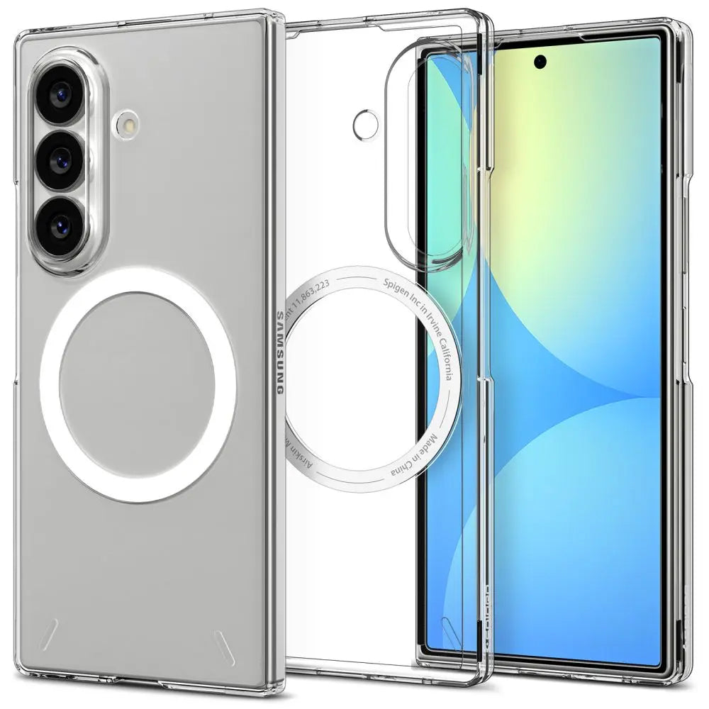 Etui MagSafe do Samsung Galaxy Z Fold8 Ultra F976, Spigen, Air Skin, Przezroczysta Biała ACS11505