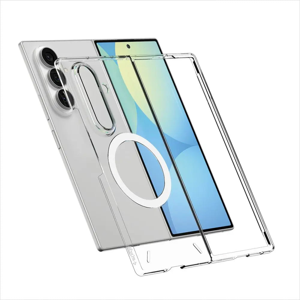 Etui MagSafe do Samsung Galaxy Z Fold8 Ultra F976, Spigen, Air Skin, Przezroczysta Biała ACS11505