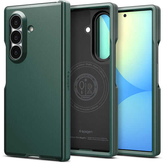 Etui MagSafe do Samsung Galaxy Z Fold8 Ultra F976, Spigen, Tough Armor Pro, Zielony ACS11851