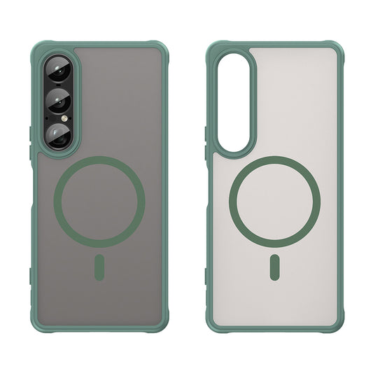 Etui MagSafe do Sony Xperia 1 VII, Techsuit, HaloFrost II, Zielony