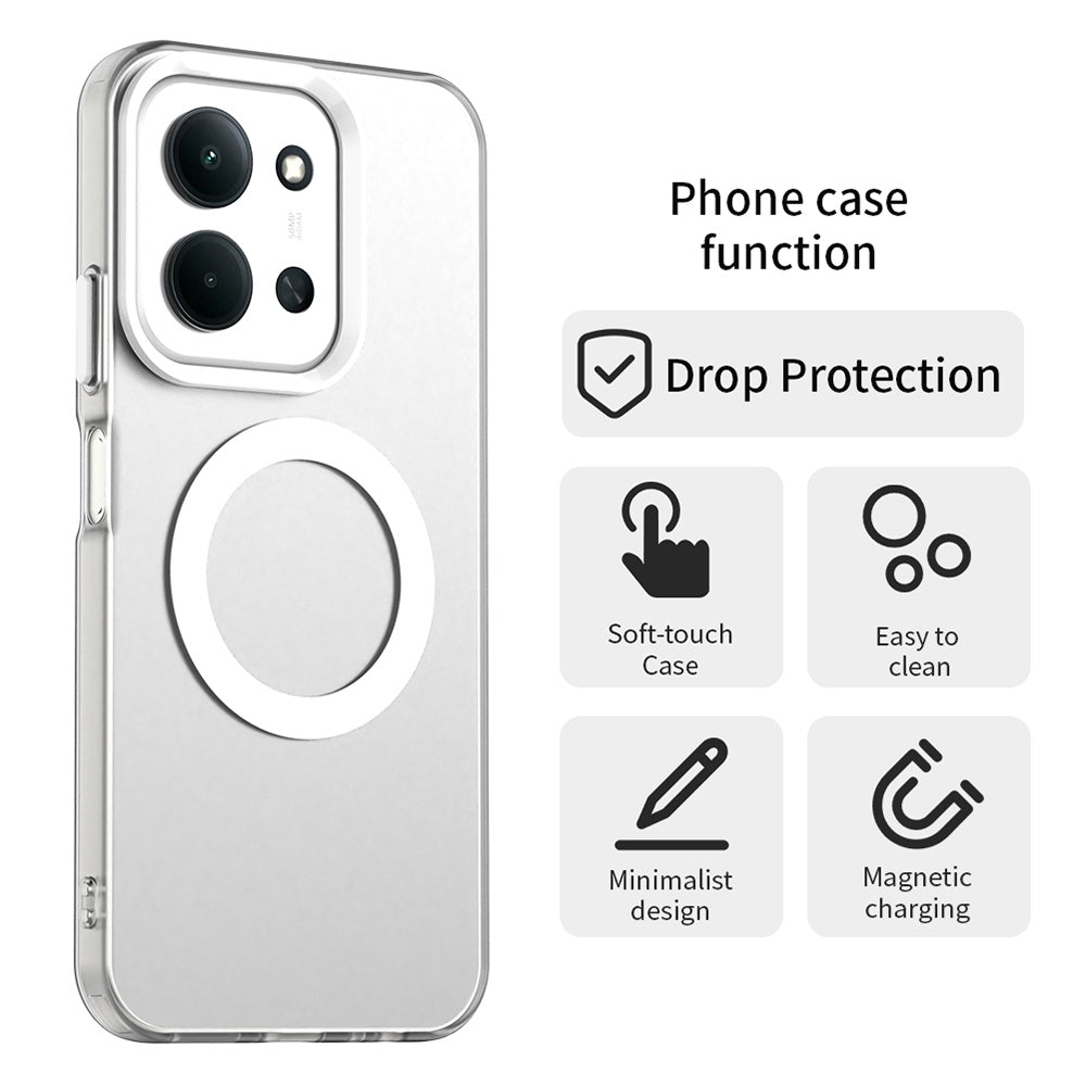 Etui MagSafe do Xiaomi Poco C85 4G / Redmi 15C 5G / 15C 4G, Techsuit, CandyCase, Białe