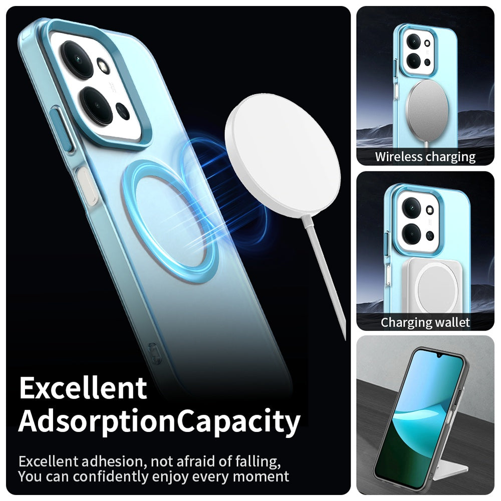Etui MagSafe do Xiaomi Poco C85 4G / Redmi 15C 5G / 15C 4G, Techsuit, CandyCase, Niebieskie
