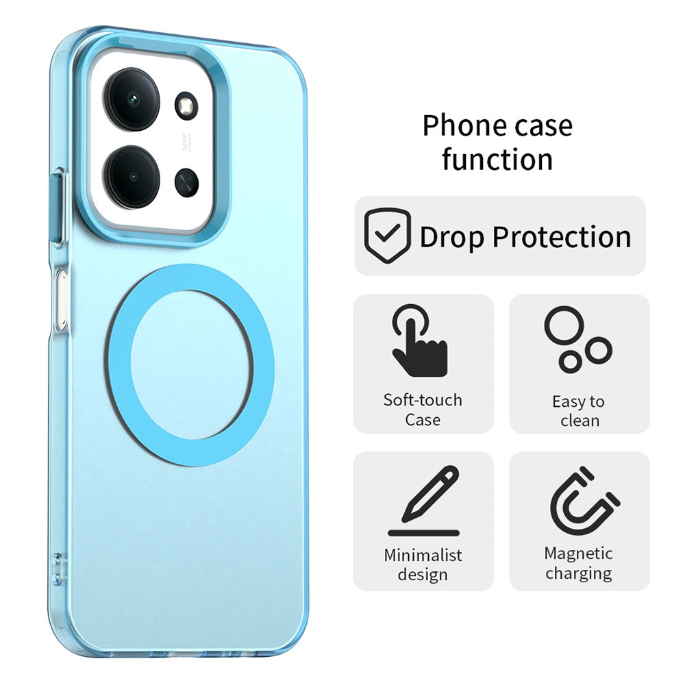 Etui MagSafe do Xiaomi Poco C85 4G / Redmi 15C 5G / 15C 4G, Techsuit, CandyCase, Niebieskie