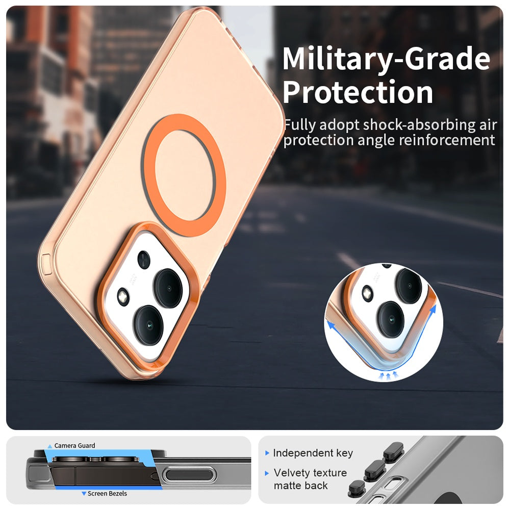 MagSafe Case for Xiaomi Poco C85 4G / Redmi 15C 5G / 15C 4G, Techsuit, CandyCase, Orange