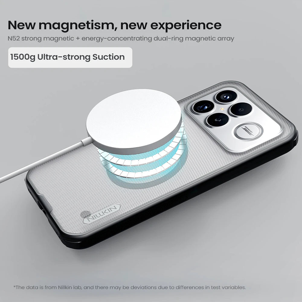 Etui MagSafe do Xiaomi Poco F8 Ultra, Nillkin, Super Shield Pro, Czarna Przezroczysta Matowa
