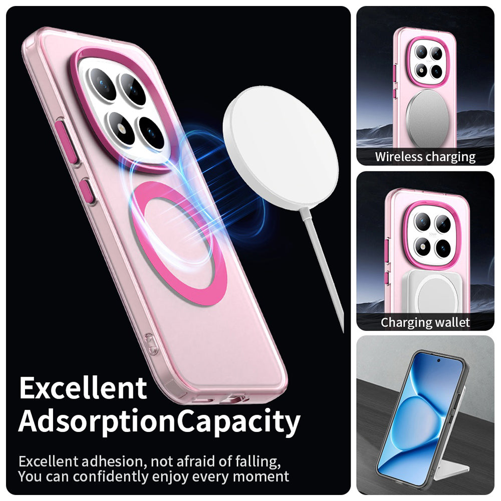 Etui MagSafe dla Xiaomi Poco M8 Pro / Redmi Note 15 Pro+ 5G, Techsuit, CandyCase, Różowy