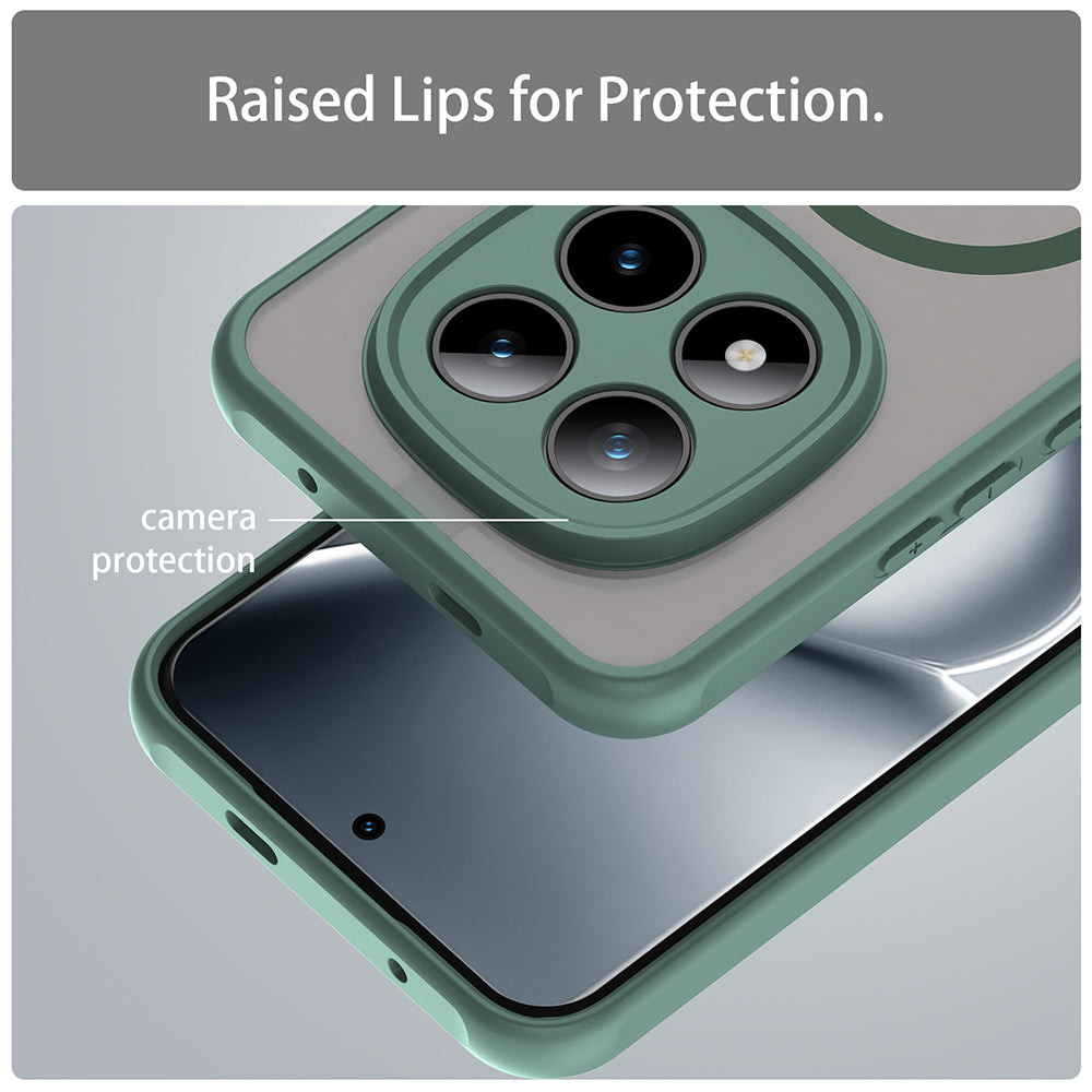 Etui MagSafe dla Xiaomi Poco M8 Pro / Redmi Note 15 Pro+ 5G, Techsuit, HaloFrost II, Zielone