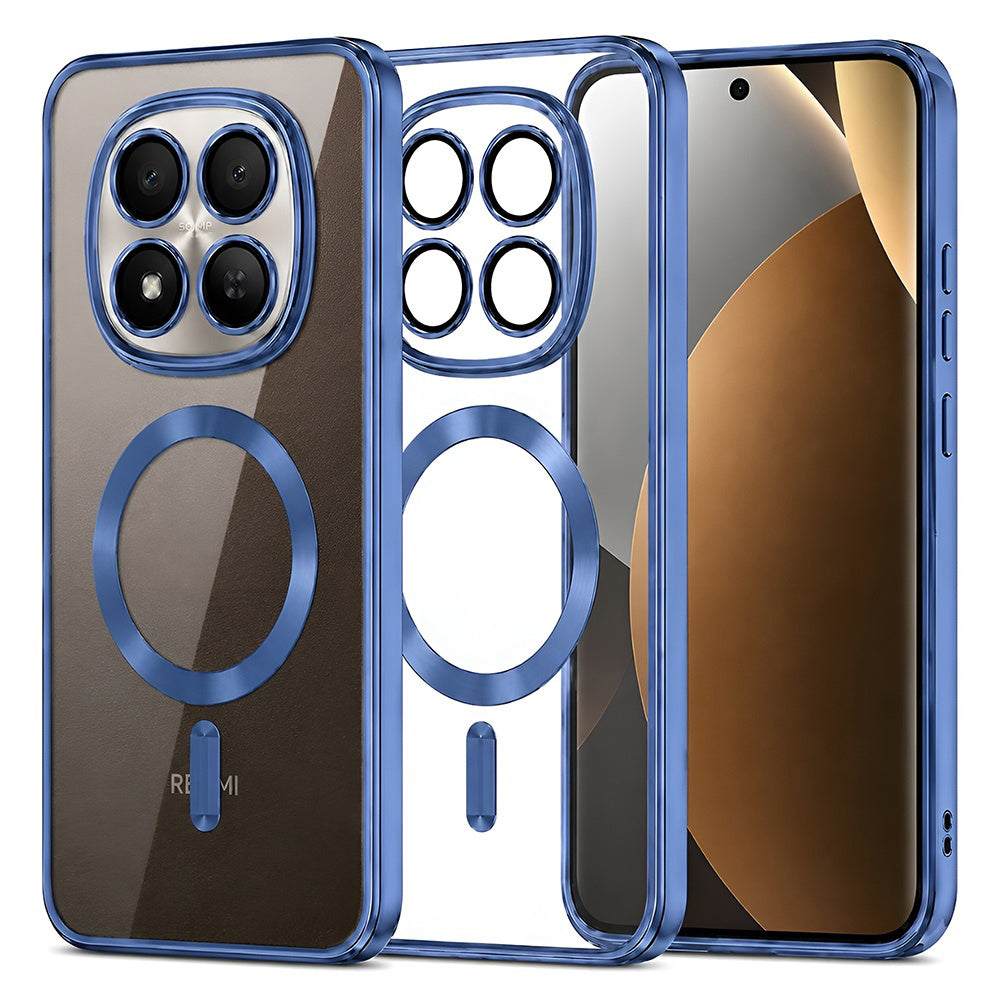 Etui MagSafe do Xiaomi Poco M8 Pro / Redmi Note 15 Pro+ 5G, Techsuit, Luxury Crystal, Ciemnoniebieskie