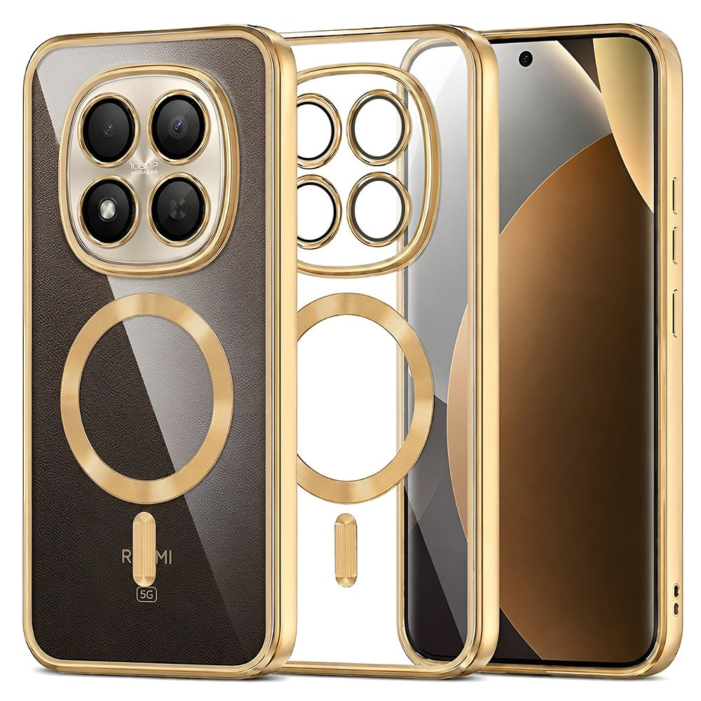 Etui MagSafe do Xiaomi Poco M8 Pro / Redmi Note 15 Pro+ 5G, Techsuit, Luxury Crystal, Złote