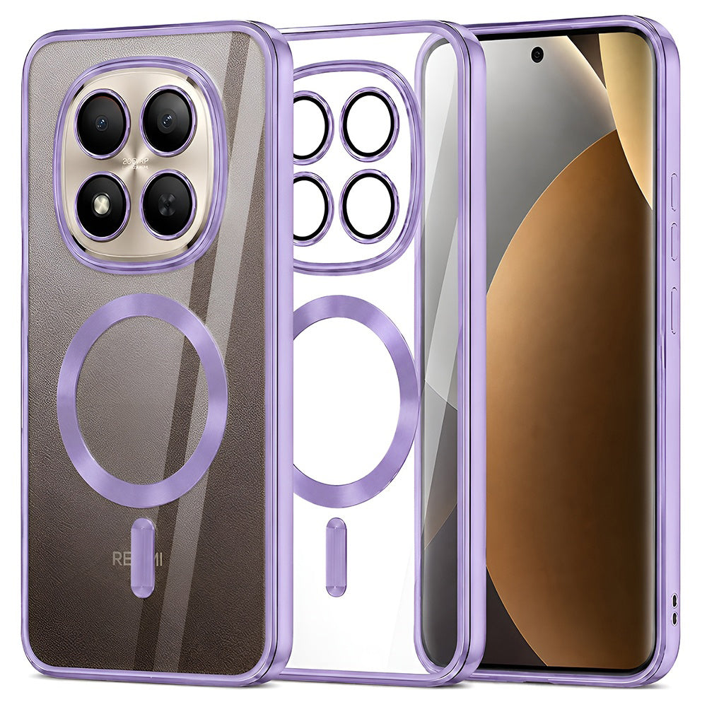 Etui MagSafe do Xiaomi Poco M8 Pro / Redmi Note 15 Pro+ 5G, Techsuit, Luxury Crystal, Jasny Fiolet