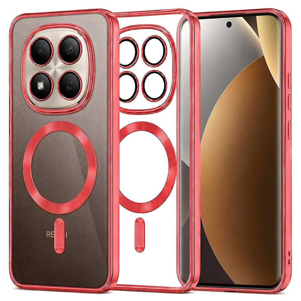 Etui MagSafe do Xiaomi Poco M8 Pro / Redmi Note 15 Pro+ 5G, Techsuit, Luxury Crystal, Czerwony