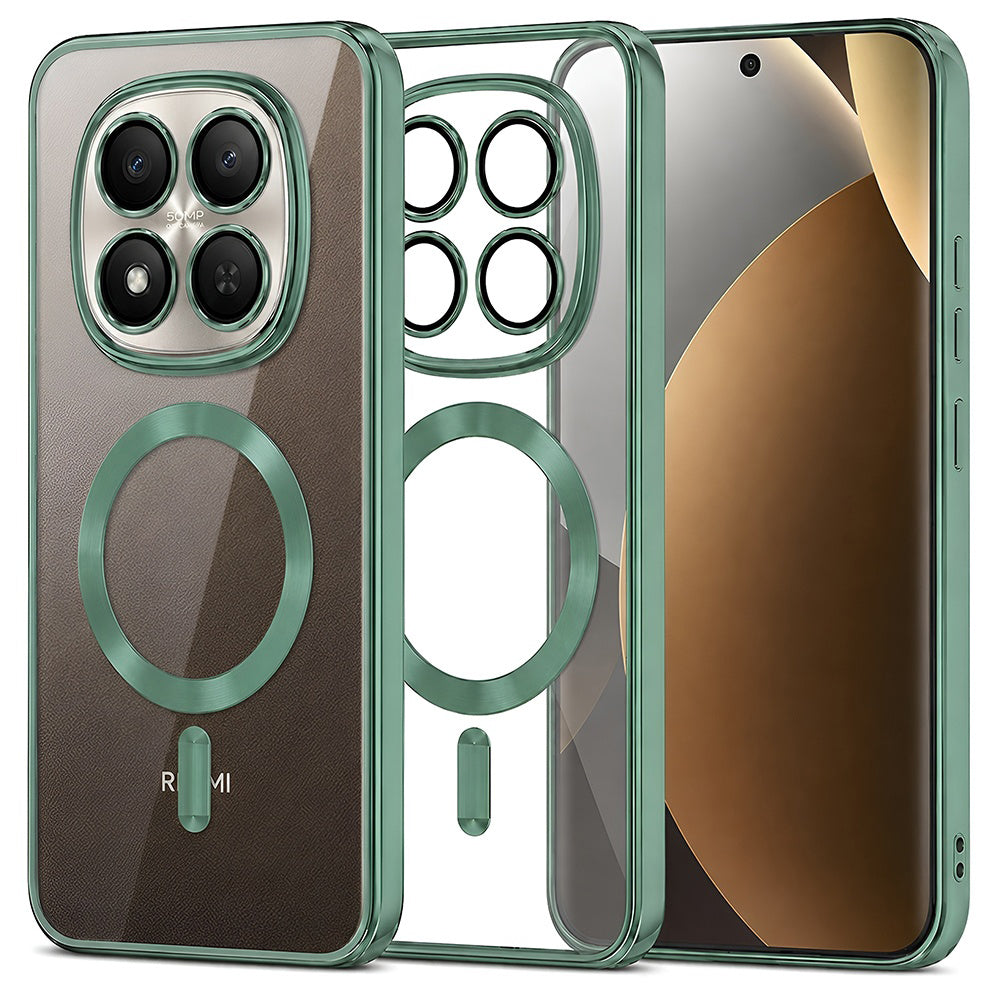 Etui MagSafe do Xiaomi Poco M8 Pro / Redmi Note 15 Pro+ 5G, Techsuit, Luxury Crystal, Jasnozielony