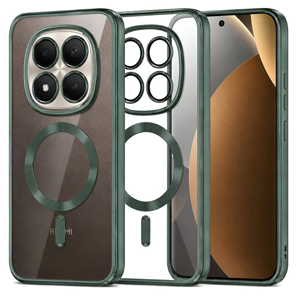 Etui MagSafe do Xiaomi Poco M8 Pro / Redmi Note 15 Pro+ 5G, Techsuit, Luxury Crystal, Ciemnozielony