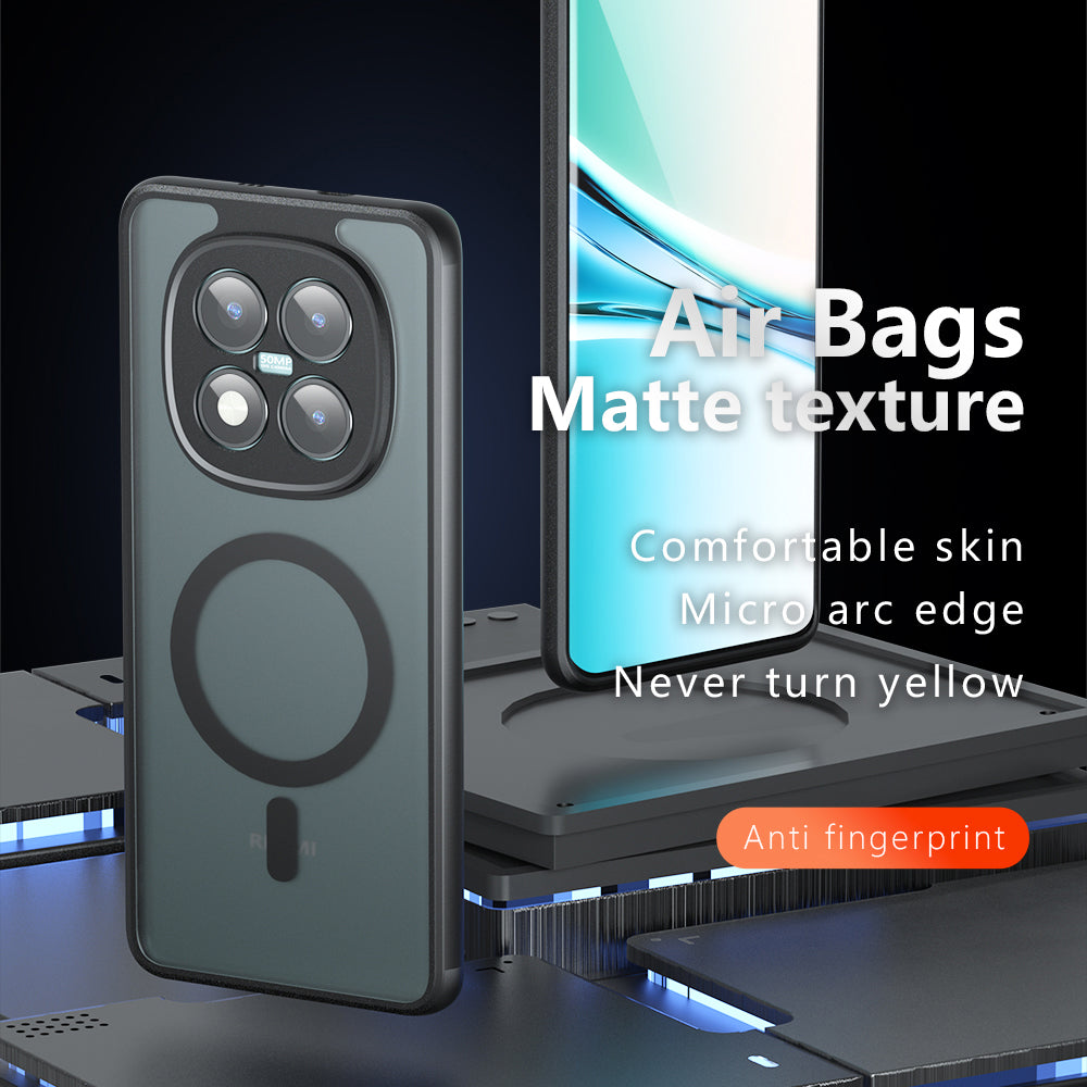 Etui MagSafe dla Xiaomi Poco M8 Pro / Redmi Note 15 Pro+ 5G, Techsuit, PureFrost, Czarne Satynowe