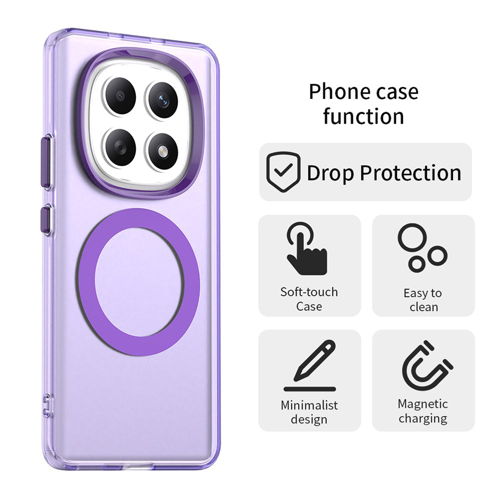 Etui MagSafe dla Xiaomi Poco M8 / Redmi Note 15 5G / Note 15 4G, Techsuit, CandyCase, Fioletowy