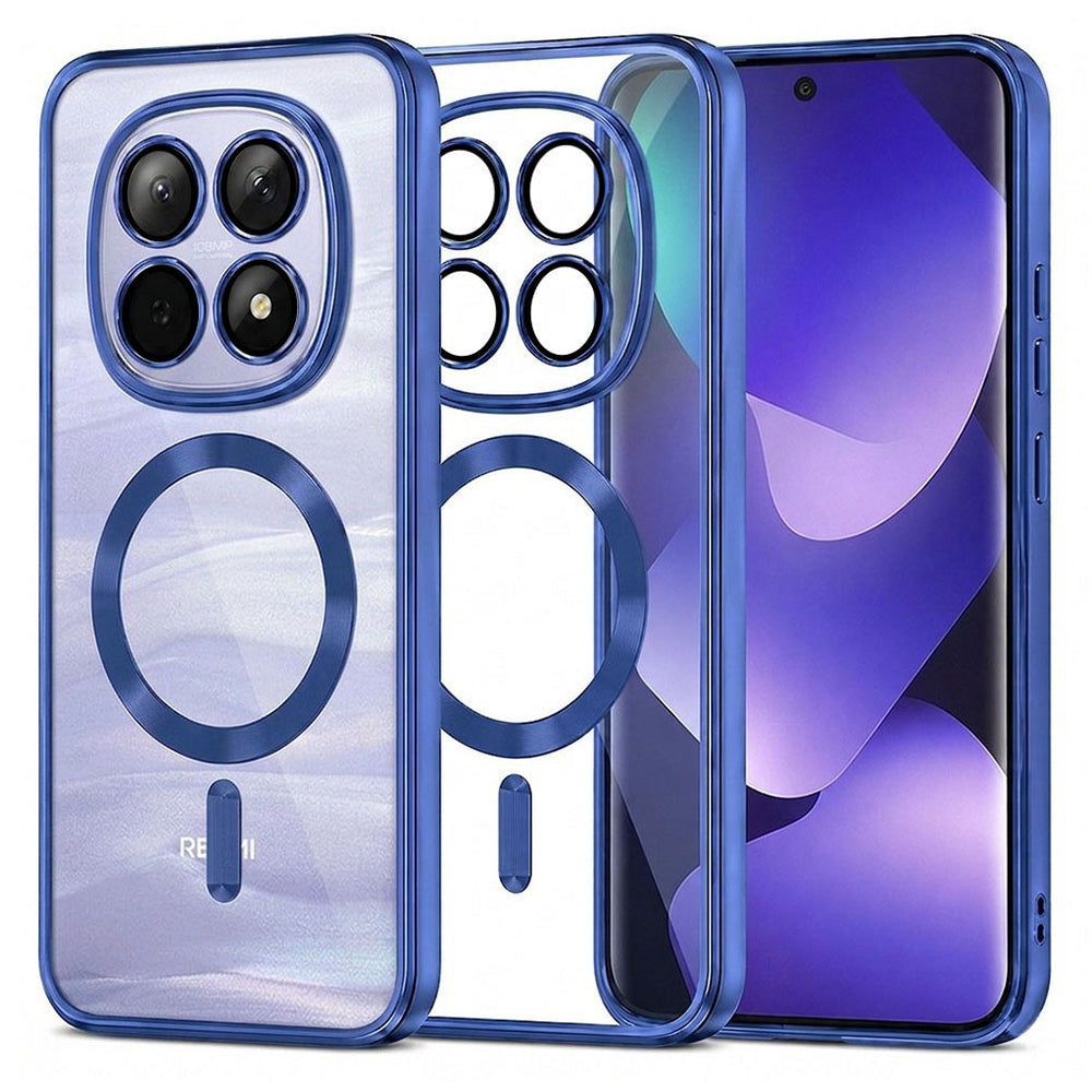 Etui MagSafe do Xiaomi Poco M8 / Redmi Note 15 5G / Note 15 4G, Techsuit, Luxury Crystal, Ciemnoniebieskie