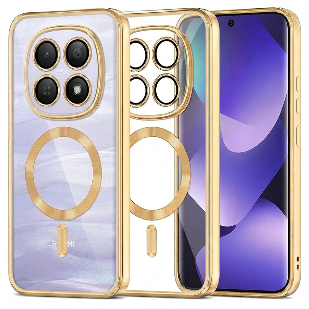Etui MagSafe do Xiaomi Poco M8 / Redmi Note 15 5G / Note 15 4G, Techsuit, Luxury Crystal, Złote