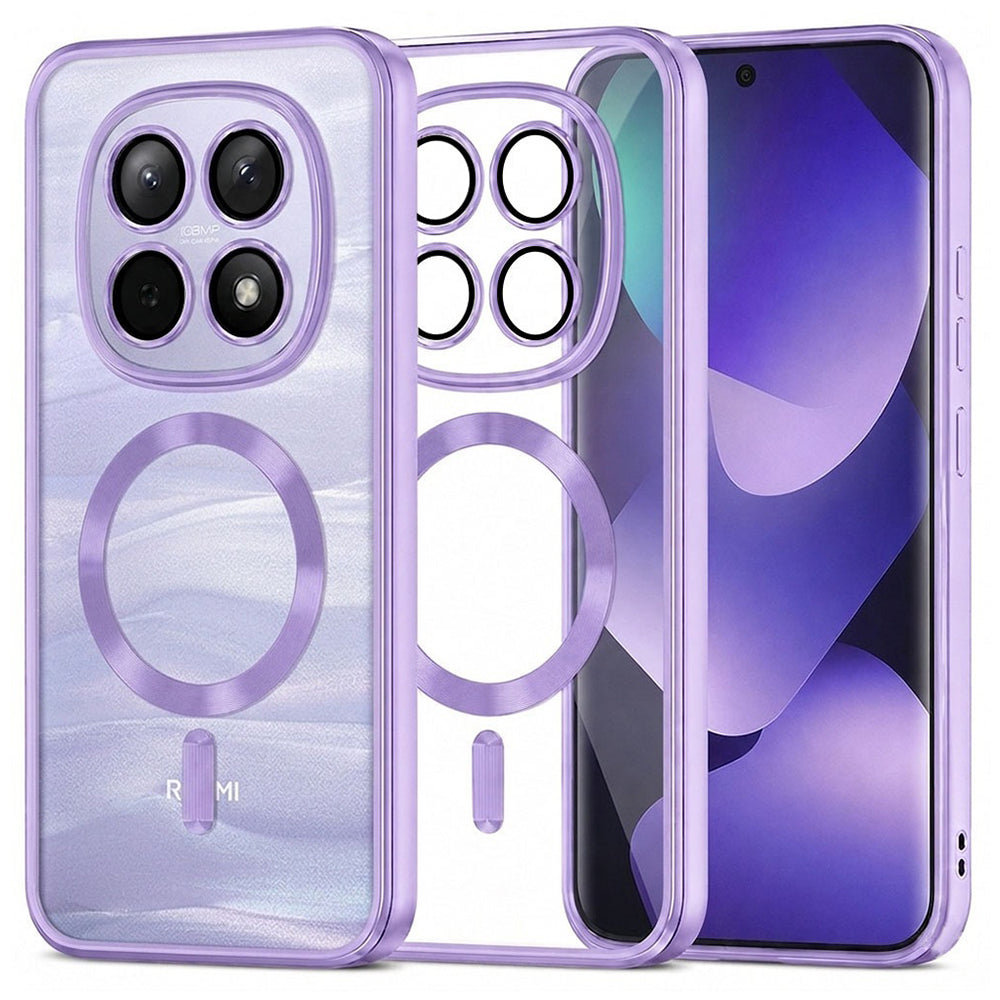 Etui MagSafe do Xiaomi Poco M8 / Redmi Note 15 5G / Note 15 4G, Techsuit, Luxury Crystal, Jasnofioletowe