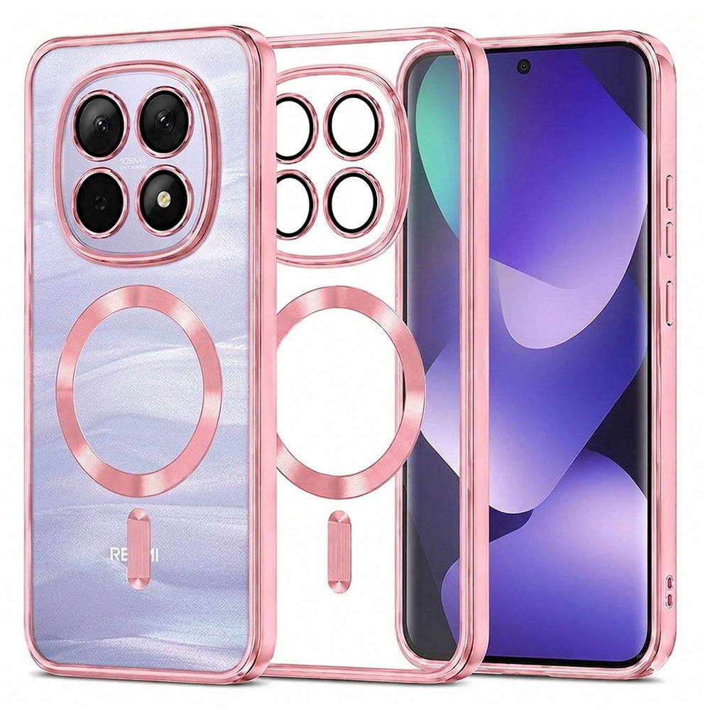 Etui MagSafe do Xiaomi Poco M8 / Redmi Note 15 5G / Note 15 4G, Techsuit, Luxury Crystal, Różowe