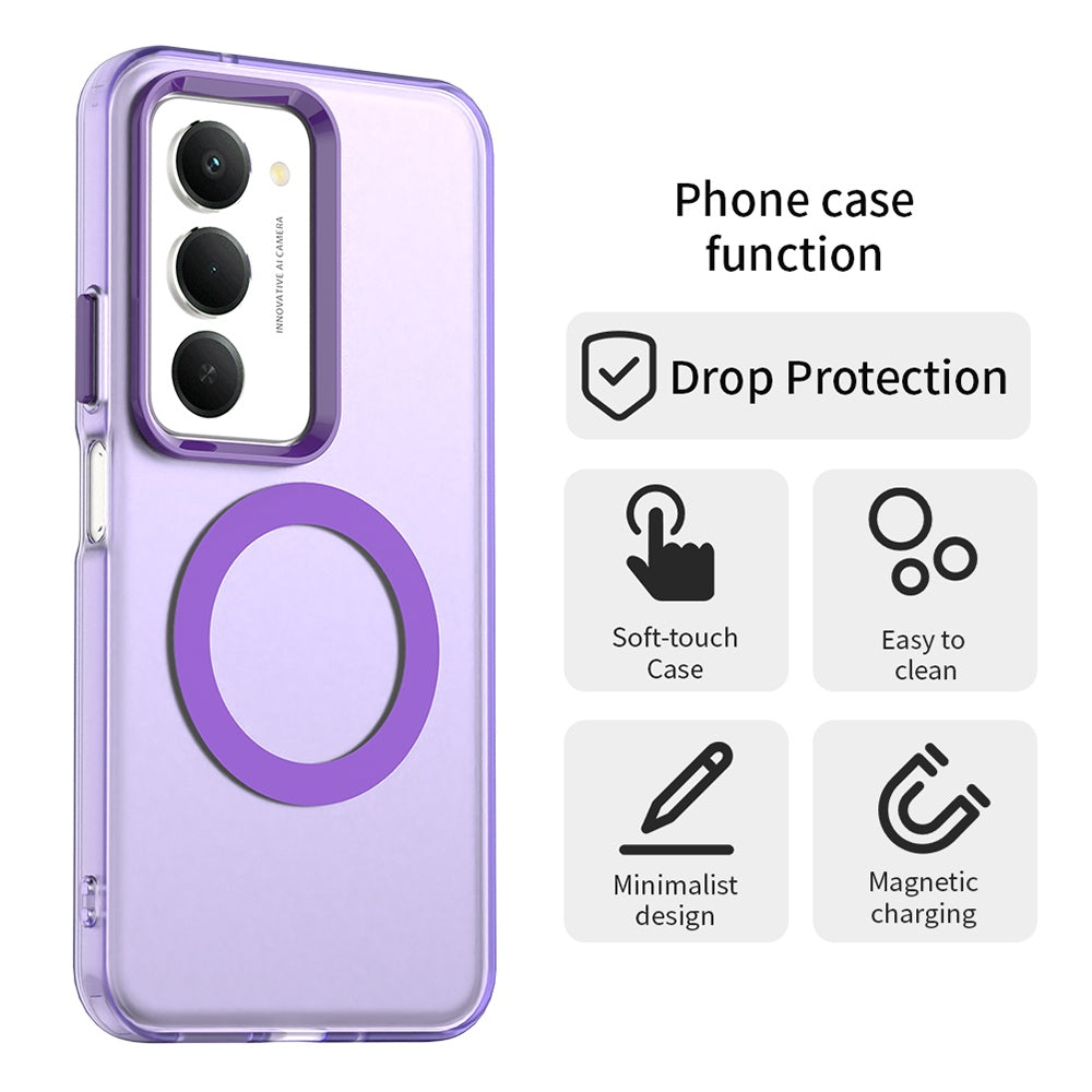 Etui MagSafe dla Xiaomi Redmi 15 5G / 15 4G, Techsuit, CandyCase, Fioletowy