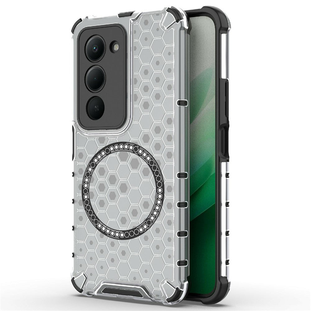 Etui MagSafe dla Xiaomi Redmi 15 5G / 15 4G, Techsuit, HoneyComb Shield, Białe
