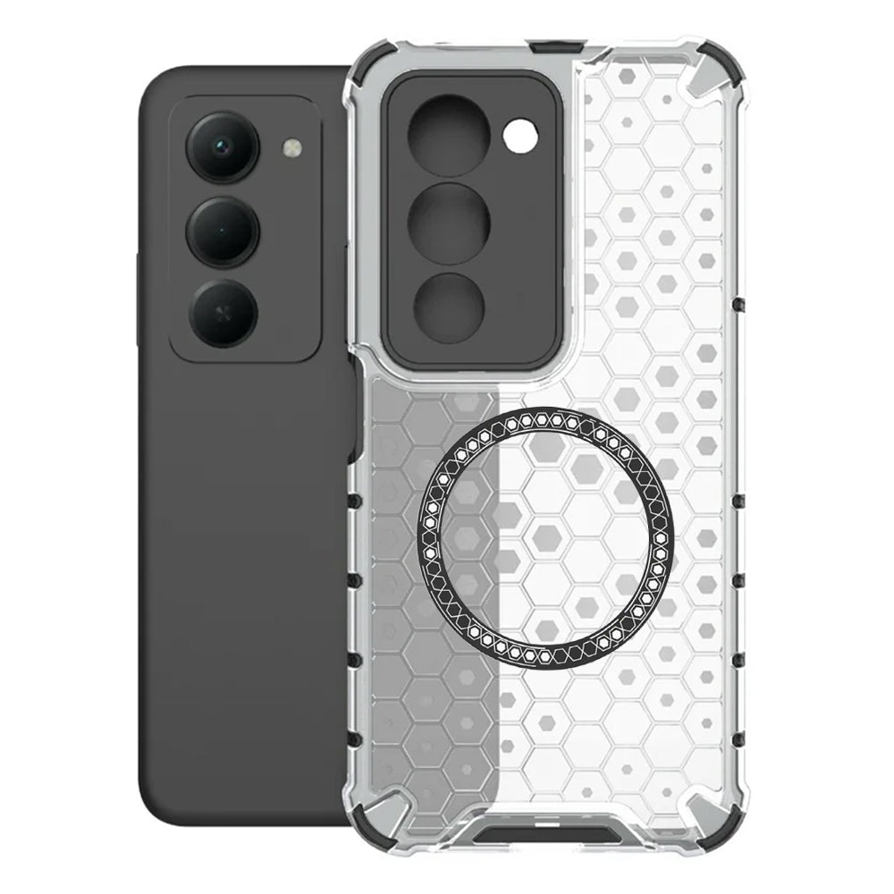 Etui MagSafe dla Xiaomi Redmi 15 5G / 15 4G, Techsuit, HoneyComb Shield, Białe
