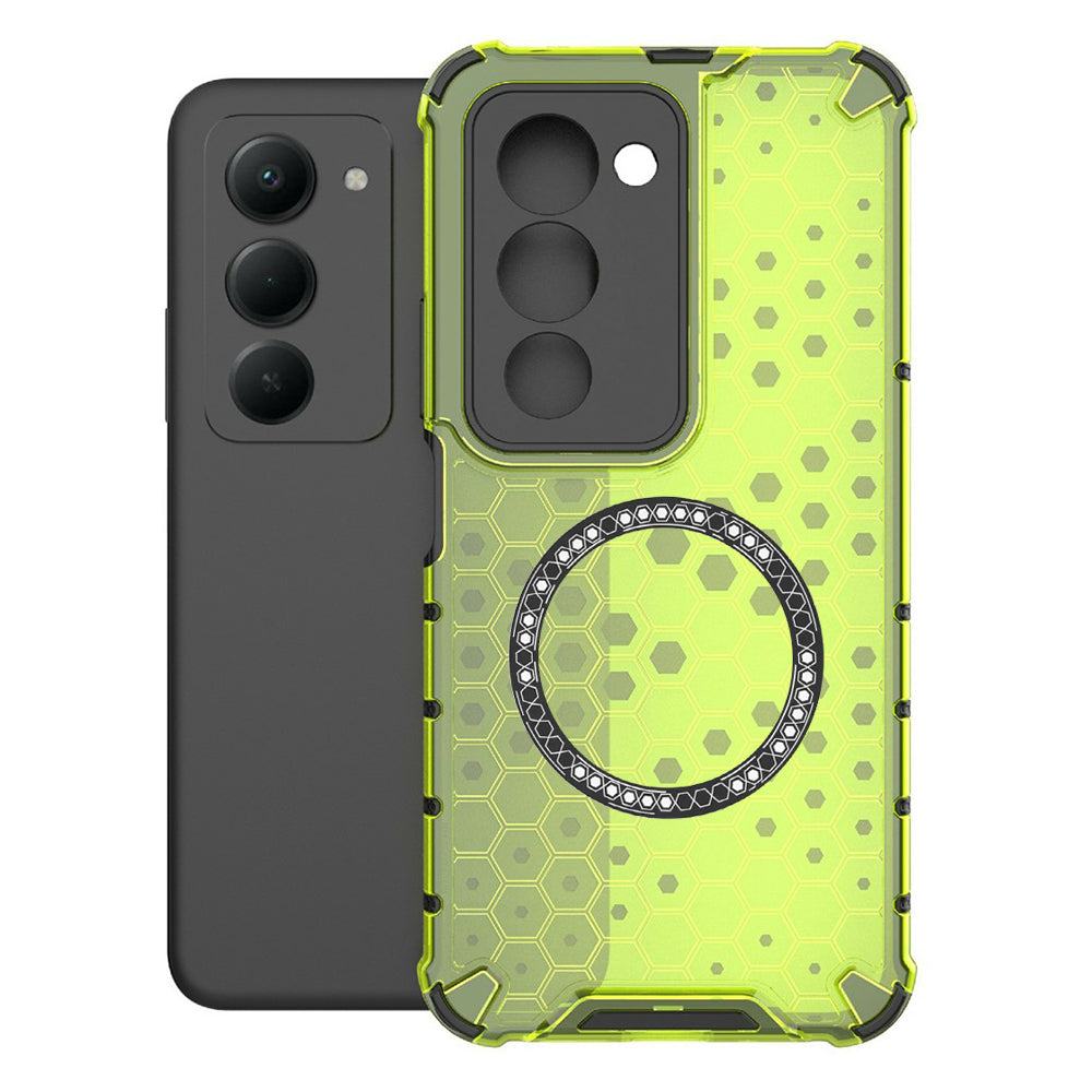 Etui MagSafe dla Xiaomi Redmi 15 5G / 15 4G, Techsuit, HoneyComb Shield, Zielony