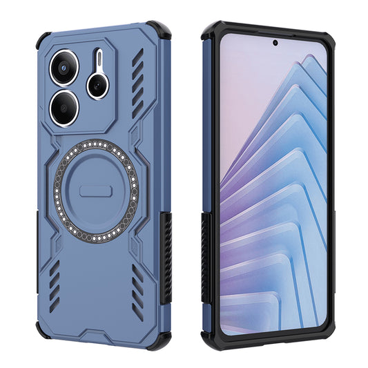 Etui MagSafe do Xiaomi Redmi Note 14 5G, Techsuit, ArmorMag, Niebieskie