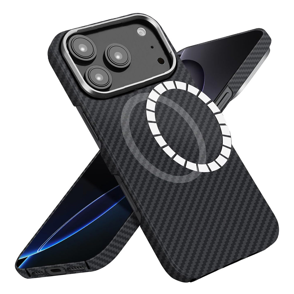 Etui MagSafe dla Apple iPhone 17 Pro Max, Techsuit, Włókno Aramidowe, Czarne