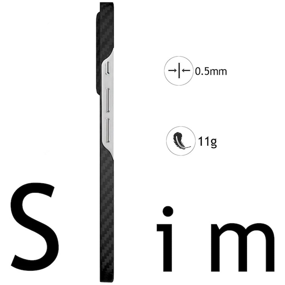 Etui MagSafe dla Apple iPhone 17 Pro, Techsuit Aramid Fiber, Czarne