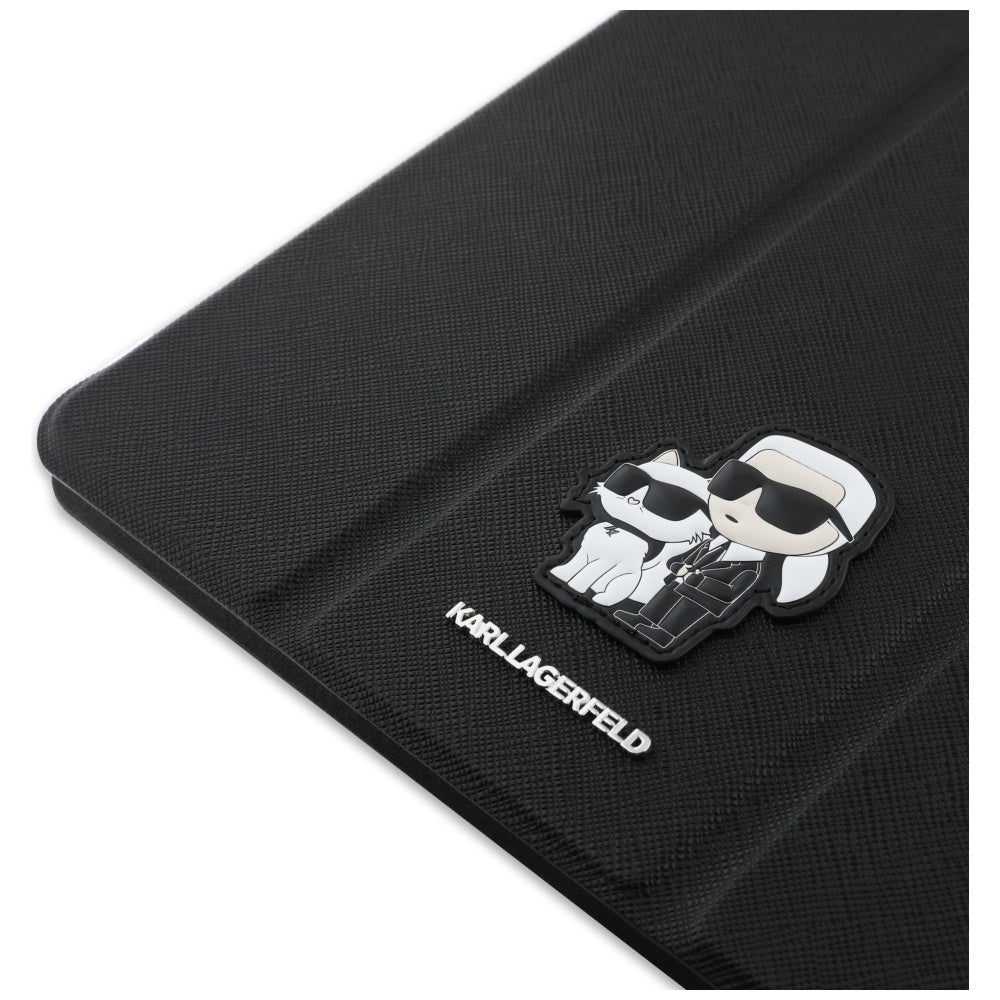Etui na Apple iPad Air 11 (2026) / iPad Air 11 (2025) / Air 11 (2024), Karl Lagerfeld, Saffiano Karl & Choupette, czarne