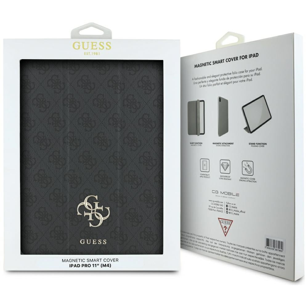 Etui dla Apple iPad Pro 11 (2024), Guess, 4G Big Logo, Czarne