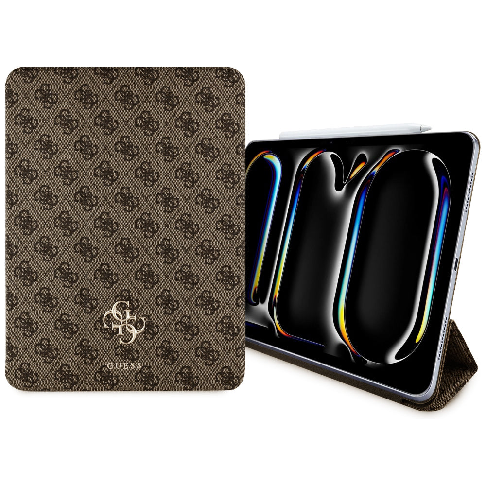 Etui na Apple iPad Pro 13 (2024), Guess, 4G Big Logo, Brązowy