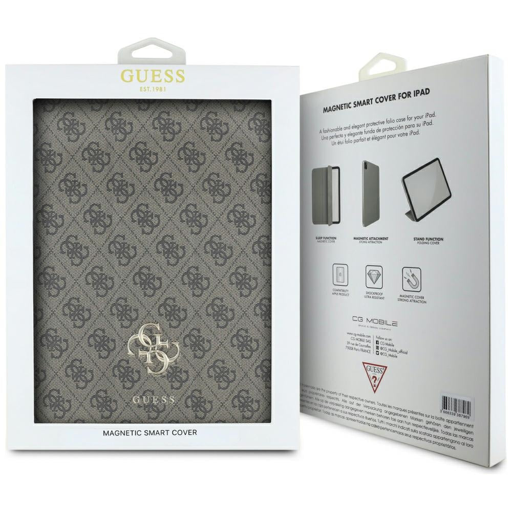 Etui na Apple iPad Pro 13 (2024), Guess, 4G Big Logo, Brązowy