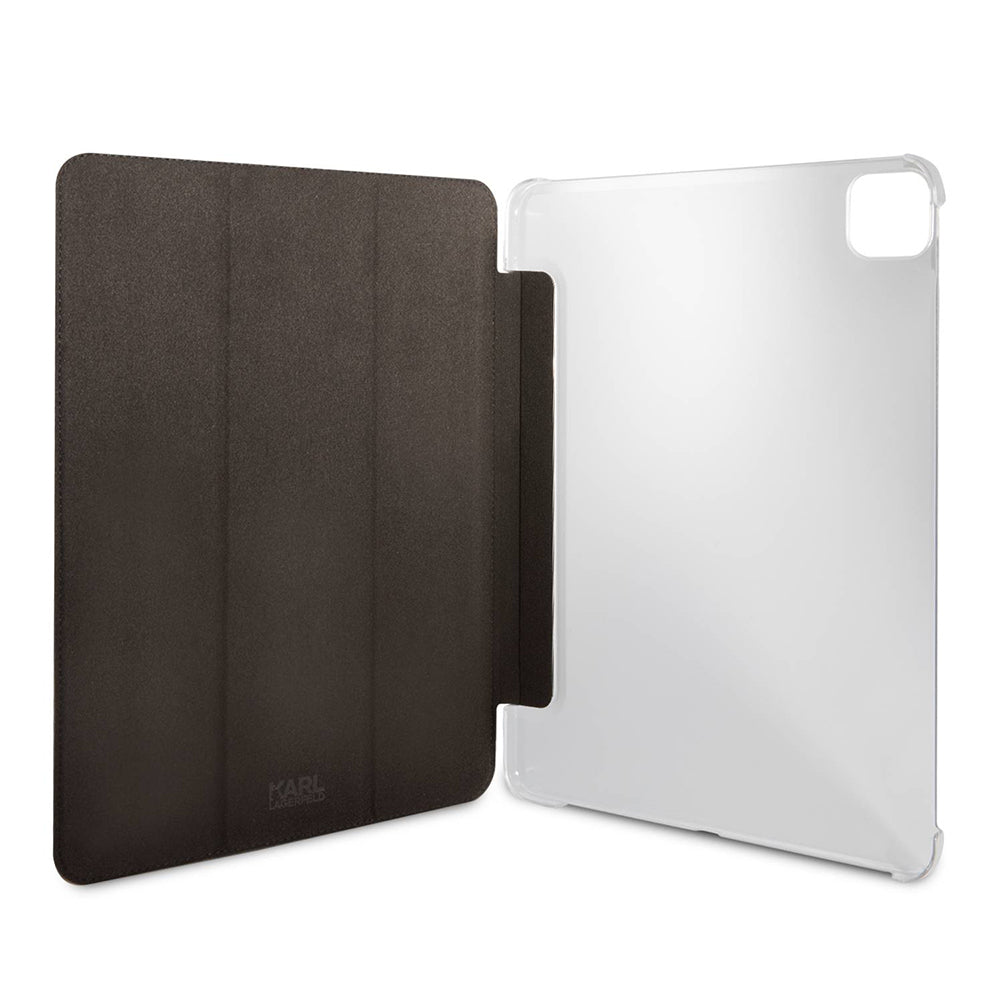 Etui na Apple iPad Pro 13 (2024), Karl Lagerfeld, Saffiano Karl & Choupette, Czarne