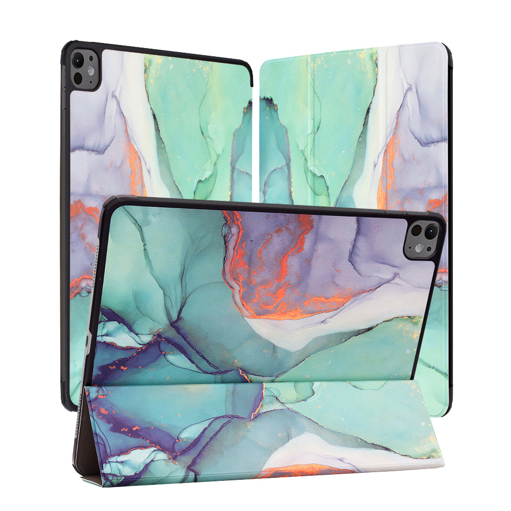 Etui na Apple iPad Pro 13 (2024), Techsuit, FoldPro Green Time, wielokolorowe
