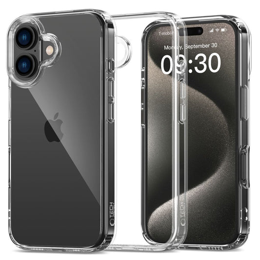 Etui do Apple iPhone 16, Tech-Protect, Flexair Hybrid, przezroczyste