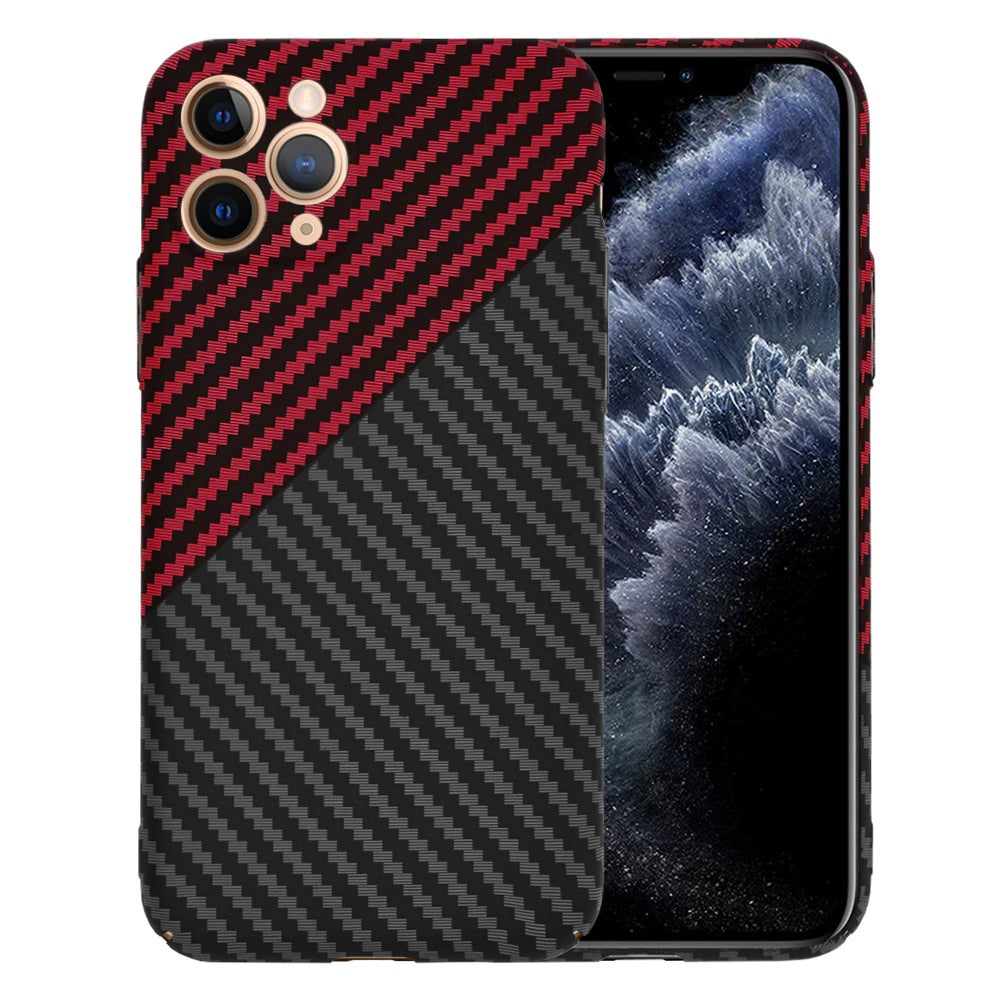 Etui na Apple iPhone 11 Pro, Techsuit, Carbonite FiberShell, Czarno-Czerwone