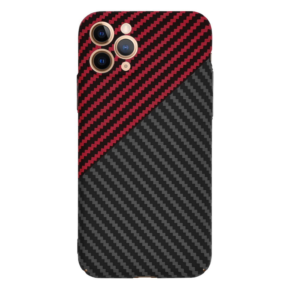 Etui na Apple iPhone 11 Pro, Techsuit, Carbonite FiberShell, Czarno-Czerwone