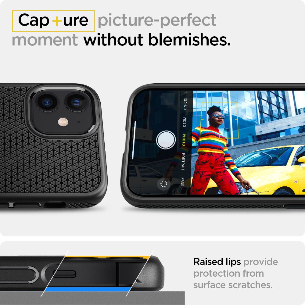 Etui na Apple iPhone 12 / 12 Pro, Spigen, Liquid Air, czarne ACS01701