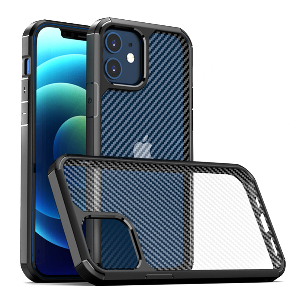 Etui na Apple iPhone 12 / 12 Pro, Techsuit, CarbonFuse, czarne
