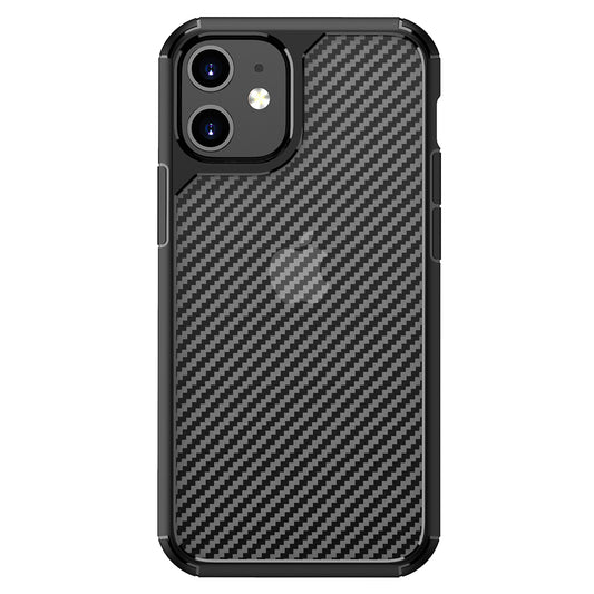 Etui na Apple iPhone 12 / 12 Pro, Techsuit, CarbonFuse, czarne