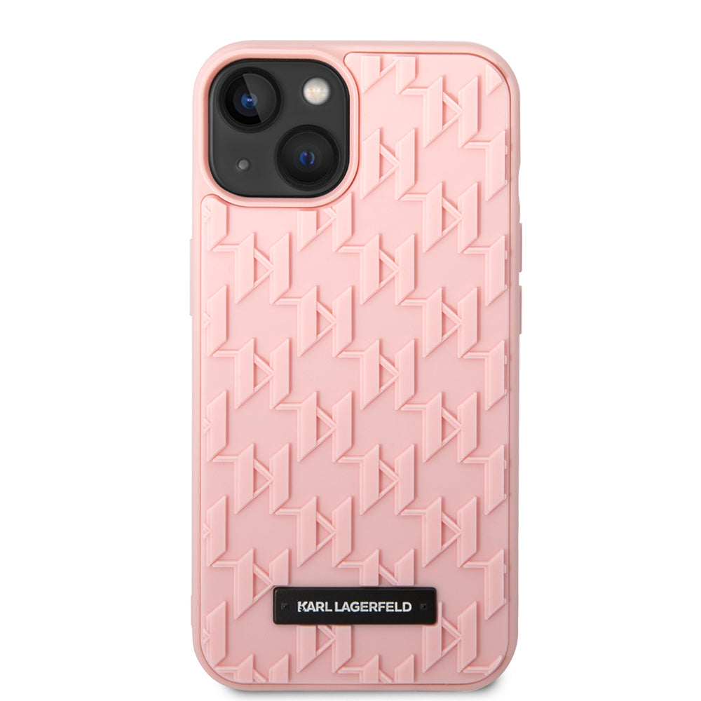Etui na Apple iPhone 14 Plus, Karl Lagerfeld, 3D Monogram, Różowy