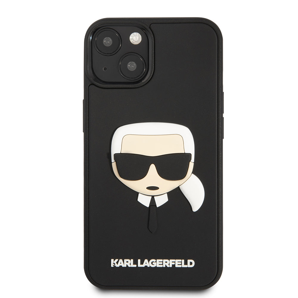 Etui na Apple iPhone 14 Plus, Karl Lagerfeld, 3D Rubber Karl's Head, Czarne
