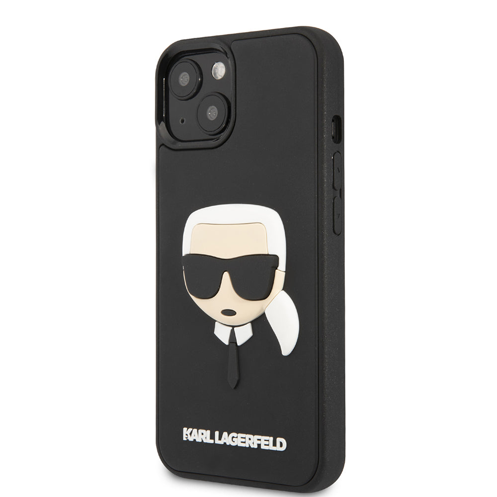Etui na Apple iPhone 14 Plus, Karl Lagerfeld, 3D Rubber Karl's Head, Czarne
